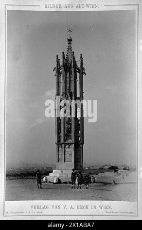 Wien 10, Spinner am Kreuz, Nahansicht von Süden, davor (Zahl) vier Kinder im Personal, 1885 - 18850101 PD0254 - Rechteinfo: Rights Managed (RM) Stockfoto