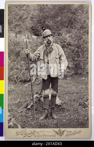 Kaiser Franz Joseph bei der Jagd, 1900 - 19000101 PD56212 - Rechteinfo: Rights Managed (RM) Stockfoto