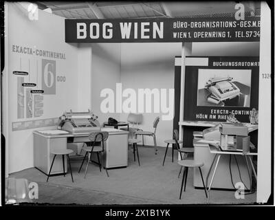 Wiener Messe 1958, Curve - Aktiengesellschaft, 1958 - 19580101 PD6131 - Rechteinfo: Rights Managed (RM) Stockfoto