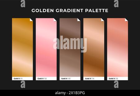 Goldene Farbpalette. Gold, Kupfer, Bronze Stock Vektor