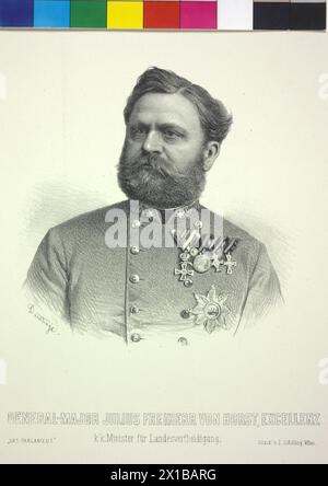 Horst, Julius Baron, Lithografie von Adolf Dauthage, aus: Eckstein, Adolf (Verlag): Das parlament. Die politischen Persönlichkeiten Österreichs-Ungarns in Wort und Bild, Band 1, Wien 1879, - 19830422 PD3055 - Rechteinfo: Rights Managed (RM) Stockfoto