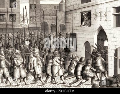 Abzug der spanischen Truppen aus Paris am 22. März 1594 Stockfoto