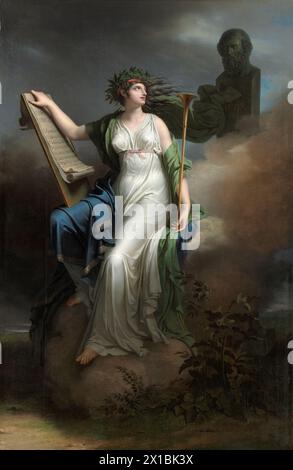 Calliope, Muse of Epic Poetry. Charles Meynier. 1798. Stockfoto