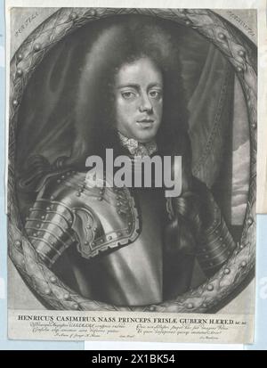 Heinrich Kasimir II., Graf von Nassau-Diez (1657-1696), - 19830422 PD82582 - Rechteinfo: Rights Managed (RM) Stockfoto