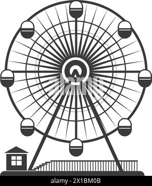 Berühmte Gebäude Des Vergnügungsparks Stock Vektor
