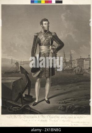 Louis Anton, Tochter Frankreichs, Aquatint / Mischtechnik von Jean Pierre Marie Jazet nach einem Gemälde von Franz Joseph Kinsoen, - 18140101 PD0043 - Rechteinfo: Rights Managed (RM) Stockfoto