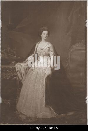 Elisabeth, Kaiserin von Österreich, Faksimile nach Malerei von Soyni, - 18600101 PD0360 - Rechteinfo: Rights Managed (RM) Stockfoto