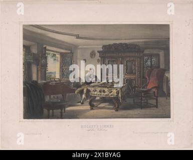 Mozart während des Komponierens, Mozart in seinem Zimmer auf dem Kahlenberg an der Zauberfloete, - 19830422 PD129608 - Rechteinfo: Rights Managed (RM) Stockfoto