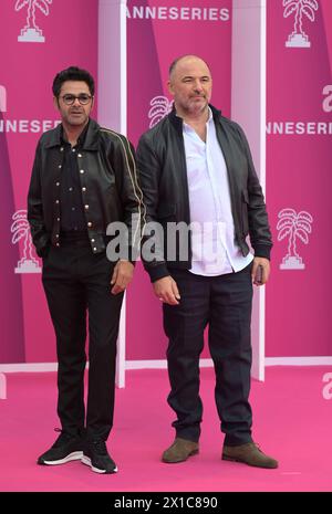 Die Eröffnungszeremonie des 7. Internationalen Canneseries Festivals am 5. April 2024 in Cannes, Frankreich. Stockfoto