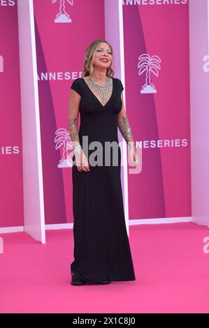 Die Eröffnungszeremonie des 7. Internationalen Canneseries Festivals am 5. April 2024 in Cannes, Frankreich. Stockfoto