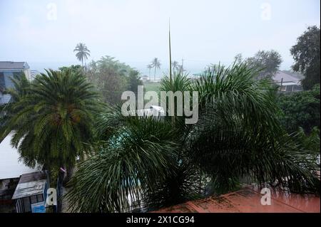 Regen in Ban Krut Baan Krood - Thailand, Februar 2024 *** Regen in Ban Krut Baan Krood Thailand, Februar 2024 Stockfoto