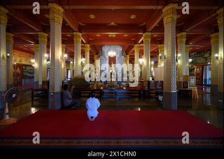 Wat Tang Sai Tempel Phra Mahathat Chedi Phakdee Prakat - Ban Krut Baan Krood - Thailand, Februar 2024 *** Wat Tang Sai Tempel Phra Mahathat Chedi Phakdee Prakat Ban Krut Baan Krood Thailand, Februar 2024 Stockfoto