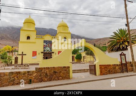 Unsere Lieben Frau von der Rosenkranzkirche von Tilcara in Jujuy, Argentinien. Stockfoto