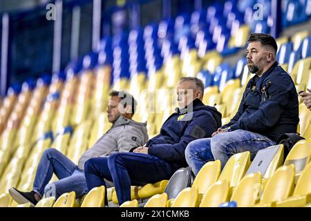 ARNHEM, 16.04.2024, GelreDome, Fußball, niederländische Eredivisie, Saison 2023 / 2024, Spiel zwischen Vitesse und Jong PSV (Freundschaftsspiel), Theo Janssen Scout von Vitesse Stockfoto