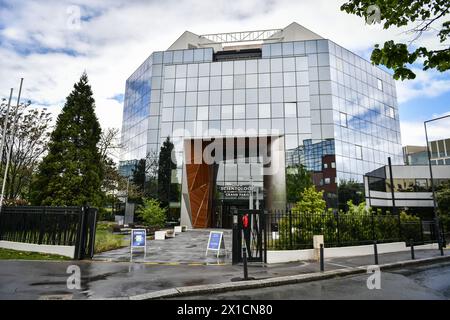 Dieses Foto zeigt die Scientology Kirche und das Celebrity Centre du Grand Paris in Saint-Denis nördlich von Paris am 16. April 2024. Foto: Firas Abdullah/ABACAPRESS.COM Stockfoto