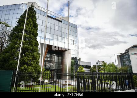 Dieses Foto zeigt die Scientology Kirche und das Celebrity Centre du Grand Paris in Saint-Denis nördlich von Paris am 16. April 2024. Foto: Firas Abdullah/ABACAPRESS.COM Stockfoto