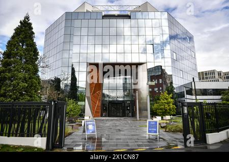 Dieses Foto zeigt die Scientology Kirche und das Celebrity Centre du Grand Paris in Saint-Denis nördlich von Paris am 16. April 2024. Foto: Firas Abdullah/ABACAPRESS.COM Stockfoto