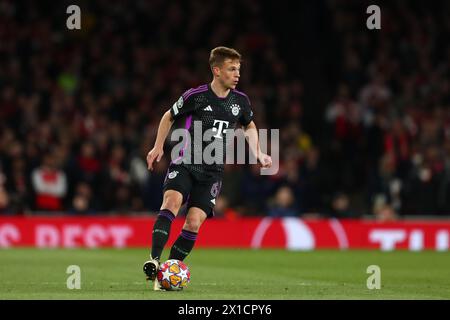 Joshua Kimmich von Bayern München - Arsenal gegen FC Bayern München, UEFA Champions League Viertelfinale First Leg, Emirates Stadium, London, UK - 9. April 2024 Stockfoto