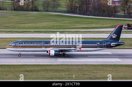 Ein Royal Jordanian Airlines Airbus A321-231 startet vom Flughafen Zürich. Registrierung JY-AYT. (Zürich, Schweiz, 24.02.2024) Stockfoto