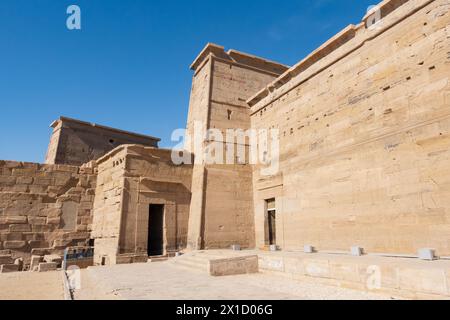 Philae Temple Complex, Agilkia Island, Assuan Dam Reservoir. Grabstätte von Osiris. Ägypten Stockfoto