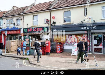 Um St. Werburgh herum ist ein Vorort von Bristol UK Stockfoto