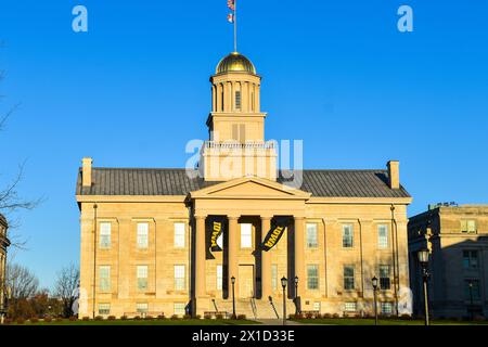 Altes Kapitol. University of Iowa. April 2024. Stockfoto