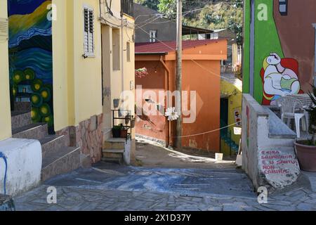 Fiumara Reggio Calabria Italien - Borgo Croce, Gasse Stockfoto