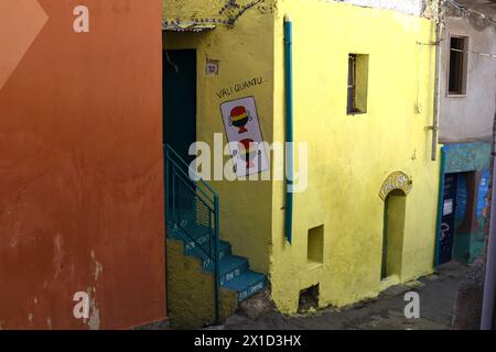 Fiumara Reggio Calabria Italien - Borgo Croce, murales Stockfoto