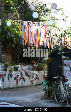 Fiumara Reggio Calabria Italien - Borgo Croce, Gasse Stockfoto
