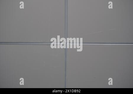 Abstrakter Hintergrund einer Rahmenlinie, die sie in vier dunkelweiße Teile teilt Stockfoto