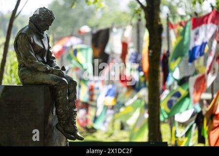 Ayrton Senna Memorial während der 6 Stunden von Imola 2024, 2. Runde der FIA-Langstrecken-Weltmeisterschaft 2024, vom 18. Bis 21. April 2024 auf dem Autodromo Internazionale Enzo e Dino Ferrari in Imola, Katar Stockfoto