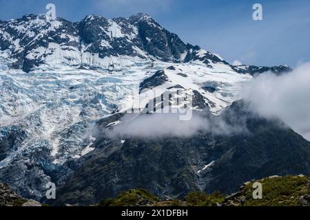 MT Sefton vom Kea Track, Aoraki/Mt Cook National Park, Canterbury Region, Südinsel, Neuseeland Stockfoto