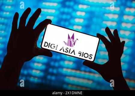 April 2024, Brasilien. In dieser Abbildung wird das Digiasia BIOS-Logo auf einem Smartphone-Bildschirm angezeigt Stockfoto