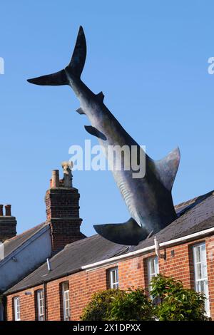 The Headington Shark (oder Untitled 1986), geschaffen von Bill Heine, Oxford, England Stockfoto