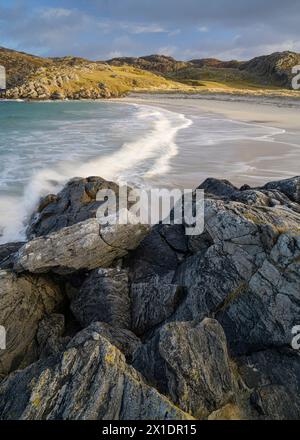 Achmelvich Beach in Assynt, Sutherland, Scottish Highlands, Schottland Stockfoto