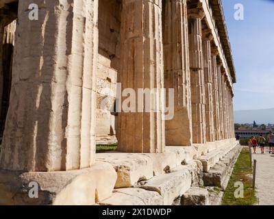 Tempel des Hephaestus in der antiken Agora von Athen, Griechenland Stockfoto