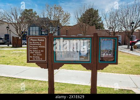 Das Mesilla Plaza in Mesilla NM Stockfoto