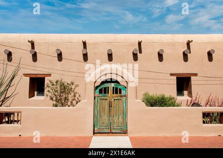 New Mexico Pueblo-Stil Wohnhäuser in Mesilla Stockfoto