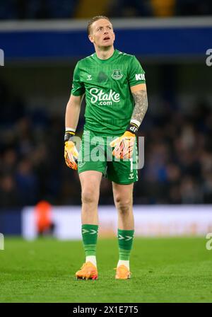 Chelsea gegen Everton - Premier League - Stamford Bridge. Everton Torwart, Jordan. April 2024. Pickford. Bildnachweis: Mark Pain/Alamy Live News Stockfoto