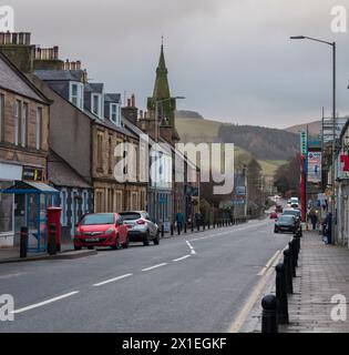 Innerleithen Hauptstraße (A72) Scottish Borders Stockfoto