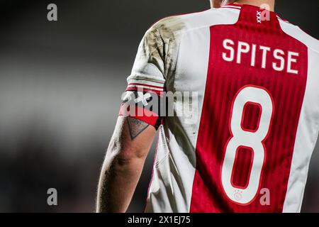 Amsterdam, Niederlande. April 2024. Amsterdam - Sherida Spitse von Ajax Vrouwen während des Spiels zwischen Ajax V1 und Feyenoord V1 in de Toekomst am 16. April 2024 in Amsterdam, Niederlande. Credit: Box to Box Pictures/Alamy Live News Stockfoto