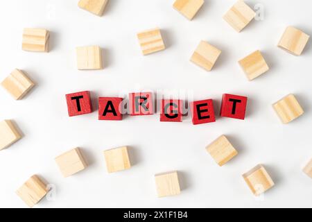 Konzept der Festlegung von Geschäftszielen, Zielen, Zielen, Visionen oder Zielen Stockfoto
