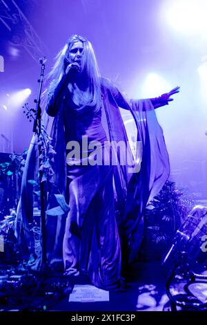 Italien 14 April 2024 Myrkur - Amalie Bruun - Live im Circolo Magnolia Mailand © Andrea Ripamonti / Alamy Stockfoto