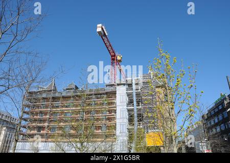 Kopenhagen/Dänemark/19. April 2024/ (NUR FÜR EDITOIRAll-NUTZUNG) Renovierung am Rathaus von Kopenhagen in der Hauptstadt. (Photo.Francis Joseph Dean/Dean Pictures) (NICHT FÜR KOMMERZIELLE ZWECKE) Stockfoto