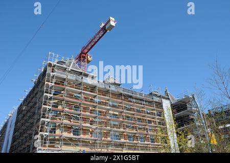 Kopenhagen/Dänemark/19. April 2024/ (NUR FÜR EDITOIRAll-NUTZUNG) Renovierung am Rathaus von Kopenhagen in der Hauptstadt. (Photo.Francis Joseph Dean/Dean Pictures) (NICHT FÜR KOMMERZIELLE ZWECKE) Stockfoto