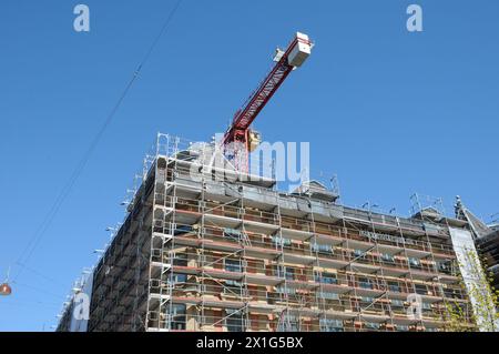 Kopenhagen/Dänemark/19. April 2024/ (NUR FÜR EDITOIRAll-NUTZUNG) Renovierung am Rathaus von Kopenhagen in der Hauptstadt. (Photo.Francis Joseph Dean/Dean Pictures) (NICHT FÜR KOMMERZIELLE ZWECKE) Stockfoto