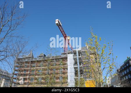 Kopenhagen/Dänemark/19. April 2024/ (NUR FÜR EDITOIRAll-NUTZUNG) Renovierung am Rathaus von Kopenhagen in der Hauptstadt. (Photo.Francis Joseph Dean/Dean Pictures) (NICHT FÜR KOMMERZIELLE ZWECKE) Stockfoto