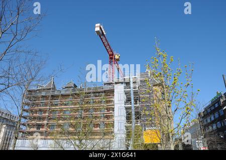 Kopenhagen/Dänemark/19. April 2024/ NUR FÜR EDITOIRAll NUTZUNG Renovierungsarbeiten am Rathaus von Kopenhagen in der Hauptstadt. Foto. Francis Joseph Dean/Dean Bilder sind NICHT FÜR DEN GEBRAUCH IM ÖFFENTLICHEN DIENST BESTIMMT Stockfoto