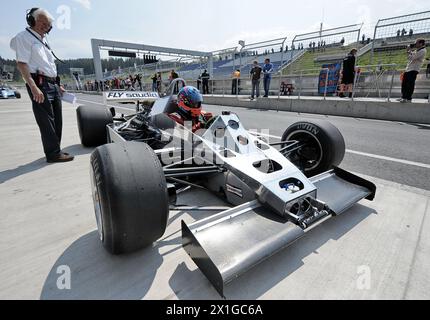 Offizielle Eröffnung des Red Bull Ring in Spielberg, Steiermark, Österreich am 14. Mai 2011. Im Bild: Klassischer Formel-1-Wagen. - 20110514 PD0432 - Rechteinfo: Rechte verwaltet (RM) Stockfoto