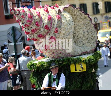 Ab dem 3-5. Juni 2011 findet in Bad Aussee und Grundlsee das traditionelle Narzissenfest statt. Im Bild: Teilnehmer der Parade am 5. Juni 2011. - 20110605 PD0390 - Rechteinfo: Rechte verwaltet (RM) Stockfoto